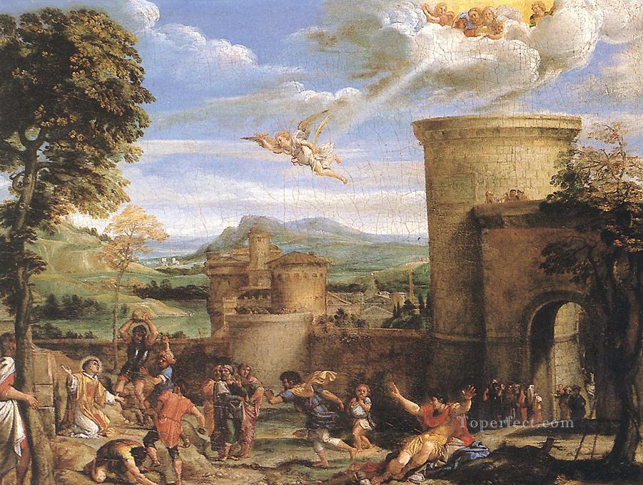 The Martyrdom of St Stephen Baroque Annibale Carracci Oil Paintings